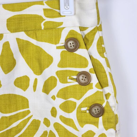 J. Crew Green Floral Sunburst Short Skirt Size 2 - Picture 4 of 8